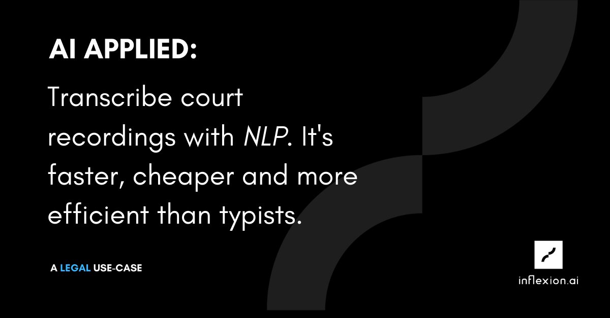 inflxd's tweet photo. Typists should be used for proof-reading #legal transcriptions. 

Not creating them. 

Leave transcription and PDF digitisation to #AI.

#AIApplied is a series on real world use-cases of #artificialintelligence, #machinelearning, #bigdata, #computervision and #NLP. https://t.co/cYGSudn26h