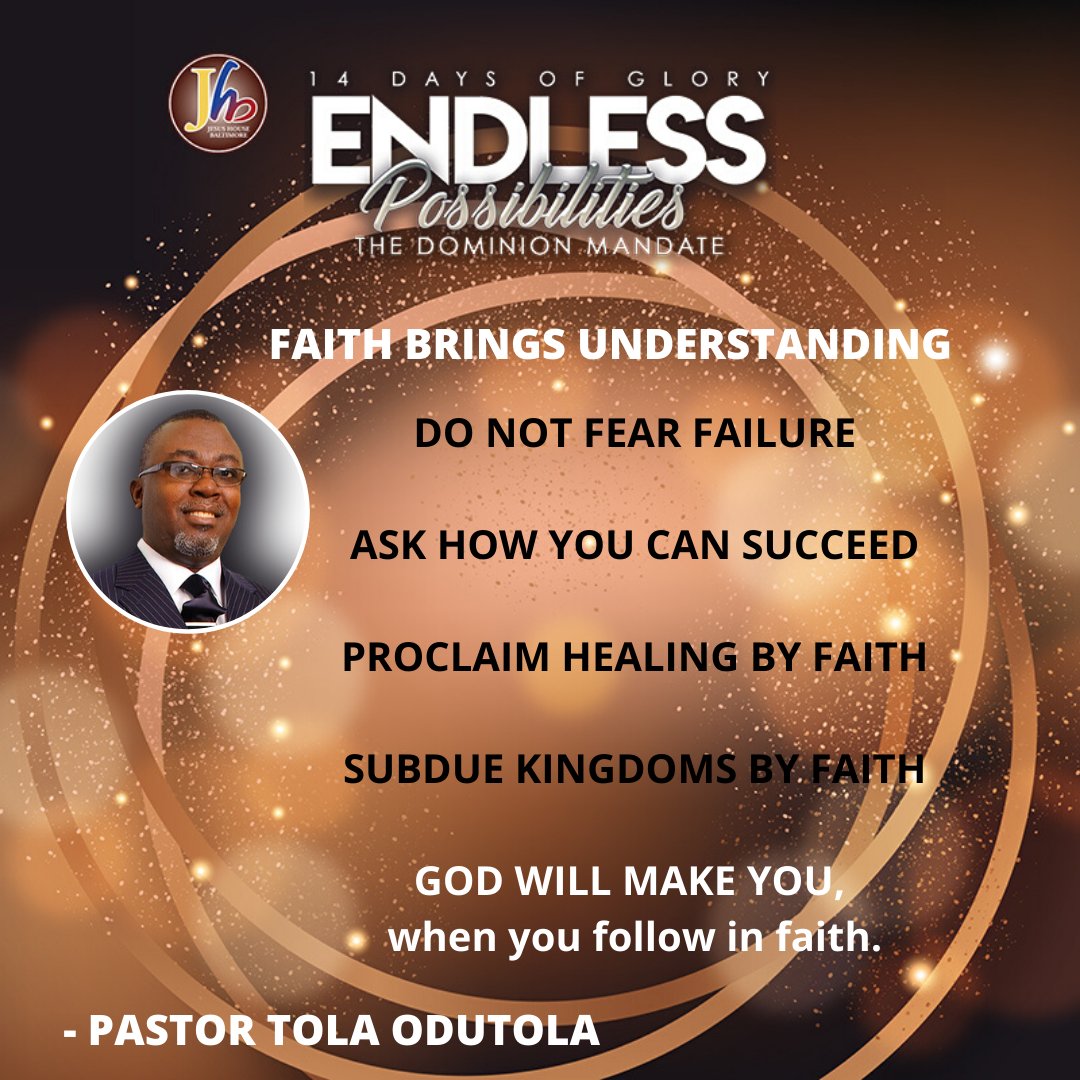 JesusHouseBalt's tweet photo. Kick off #2020 with #prayer & fasting. Dominate with faith, understanding, obedience, practice! God will make you; have #faith. Prayer Points at https://t.co/6i9LSvW4Lu. Corporate prayer on Jan 22, 27-31, 7pm. #endlesspossibilities #14daysofglory #14DoG #baltimore @Pastortola https://t.co/2jTYV6T4vy