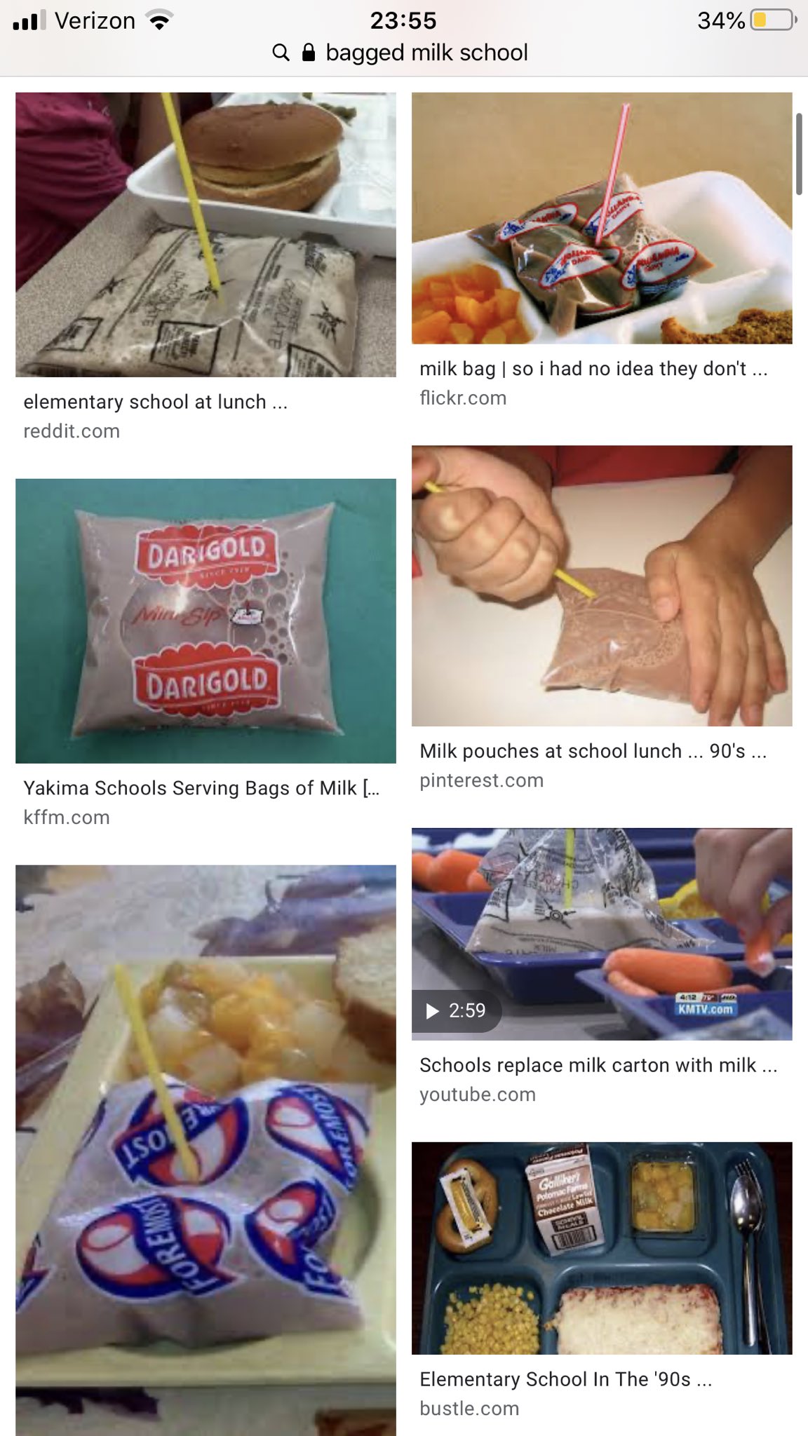 Bagged milk school online