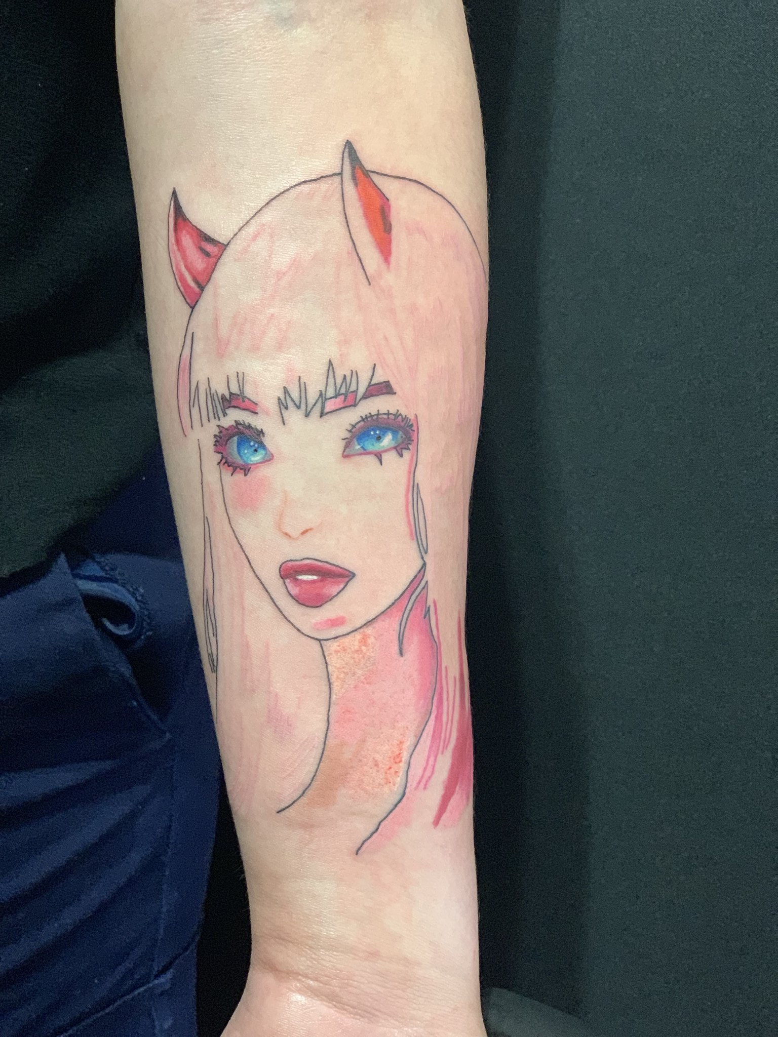 Zero Two by Nicole Willingham Apocalypse Tattoo in AtlantaGA Anime tattoos Nerd tattoo Ghibli tattoo #27 Zero Two by Nicole Willingham Apocalypse Tattoo in AtlantaGA Anime tattoos Nerd tattoo Ghibli tattoo