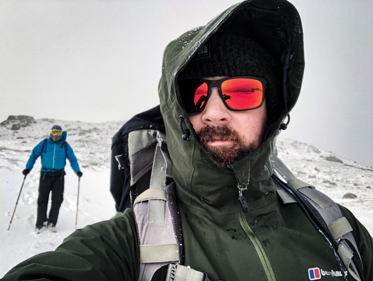 The Descent. Three seasons of Scottish winter, two Munros and a Corbett negotiated with James’ skilful guidance, for an aggregate gain of 1700m. Not bad for a day’s work. 
.
With: @central_adventures
.
#Scotland #Arrochar #Highlands #mountainscapes