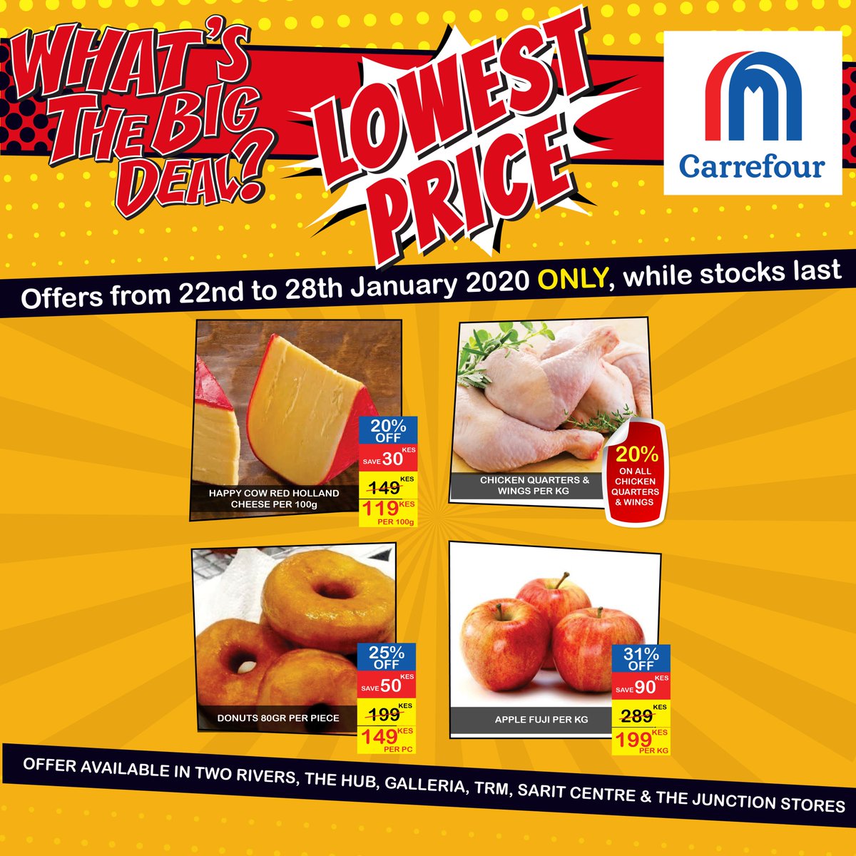 CarrefourKe's tweet photo. If you haven’t heard about our weekly promotions yet, you are missing out! Buy any of these items at the lowest prices ever this week.  

Shop here: https://t.co/jnI5LrwTys
#WeeklyDiscounts #BackPackReady #WhatsTheBigDeal #GreatMoments #CarrefourKE https://t.co/3UbM4OyLn1