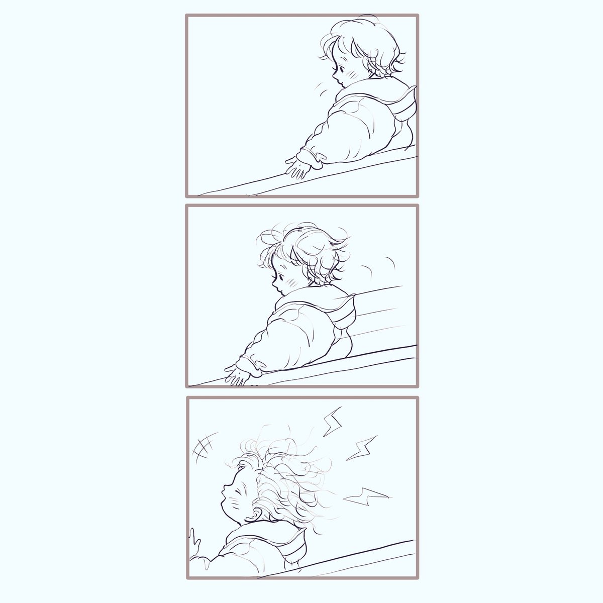 静電気⚡️
#育児漫画  #育児イラスト 