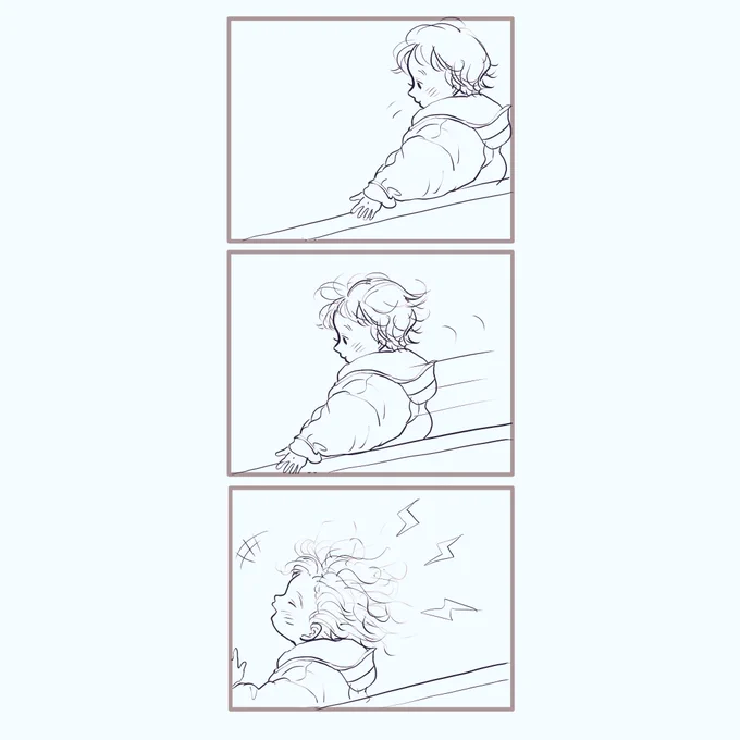 静電気⚡️
#育児漫画  #育児イラスト 