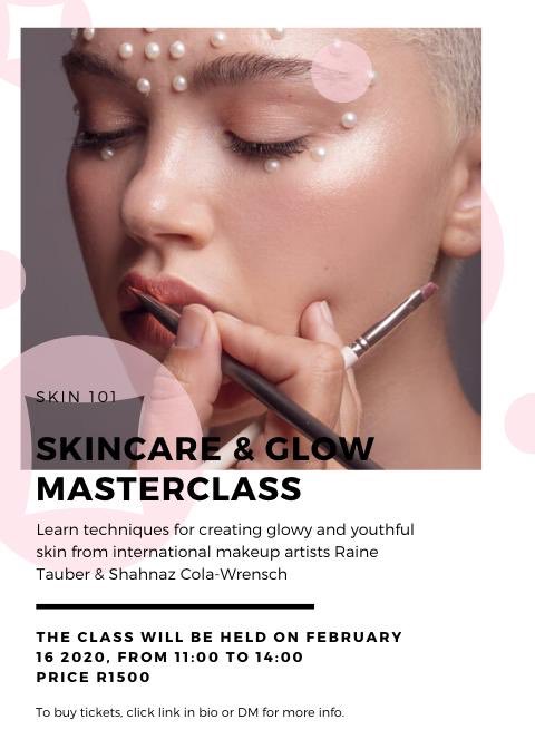 So excited to be doing my first skincare and makeup workshop with @rainetauber we also giving an amazing goody bag worth R800 on the day. quicket.co.za/events/78684-g…