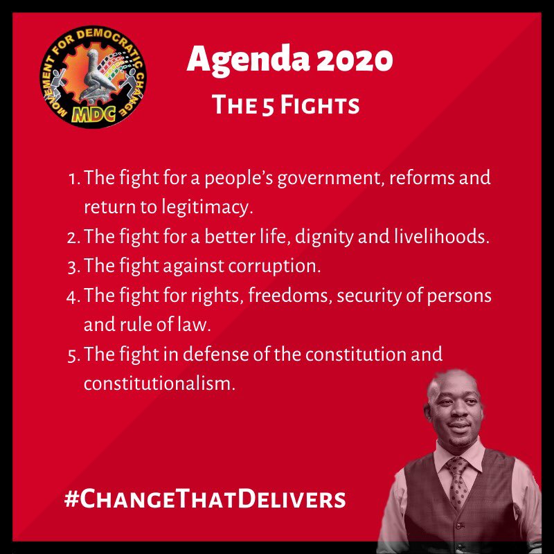 nelsonchamisa's tweet photo. AGENDA 2020 in context...AGENDA OF THE NATION statement shall be an agenda setting and defining address at the beginning of the year to articulate the keys steps to be undertaken in tackling common national challenges.#thisisthesignal https://t.co/wCiN7kTEn4