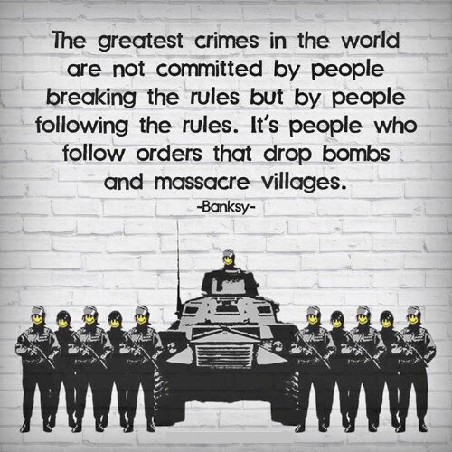 VetsAboutFace's tweet photo. “Just following orders” won’t suffice. https://t.co/txovBldFLG