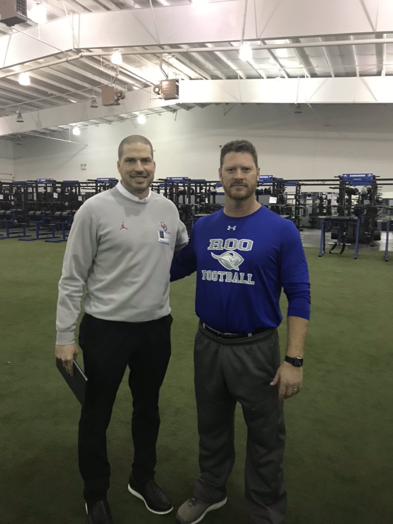 Had a great visit with <a href="/OU_Football/">Oklahoma Football</a> DC <a href="/CoachGrinch/">Coach Grinch</a> Thanks for stopping by and checking out the Weatherford Kangaroos!   #Roopride