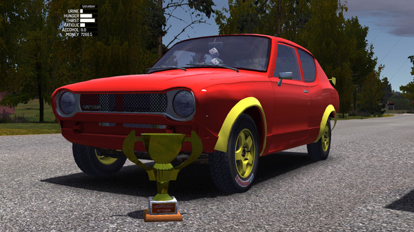 Classic bright red-black Satsuma paintjob at My Summer Car Nexus