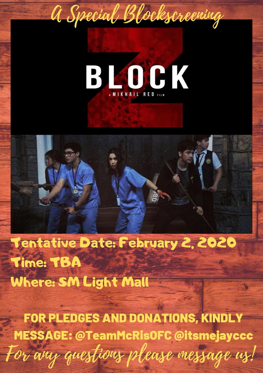 TeamMcRisOFC's tweet photo. TEAM MCRIS OFC BLOCKSCREENING FOR BLOCKZ 🧟‍♀️🧟

For pledges &amp; donations, kindly DM us or @itsmejayccc 

Zombies are coming!!!! This is not the time to chill. Come and Join us, Z you Team Chill. 🧟🧟‍♀️ https://t.co/azjzObE5qJ