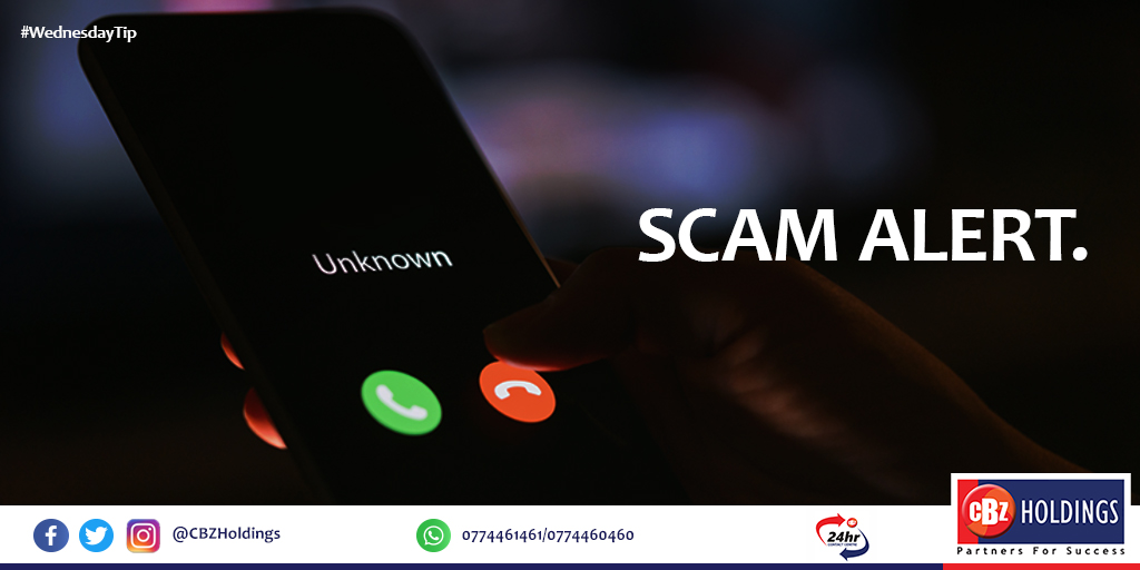 CBZHoldings's tweet photo. Always remember scammers need your permission to get to you. Do not give them access to your account.
#PartnersForSucces
#CBZTips
#CBZCares

@263Chat @DailyNewsZim @NewZimbabweCom https://t.co/SH1xpGI05u