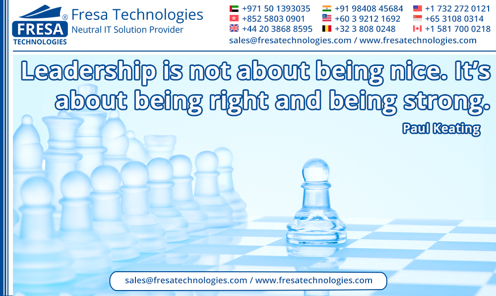 fresatechnology's tweet photo. Leadership is not about being nice. It’s about being right and being strong.
-Paul Keating
#Fresa_technologies
#Fresa
#Software_freight_forwarding https://t.co/tJ7qDgJKPW