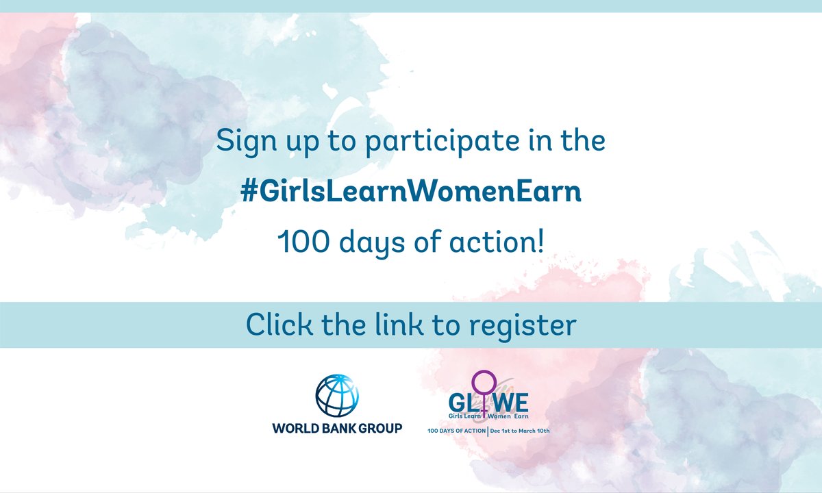 Illango_WB's tweet photo. We want to hear from you! Have you worked on supporting girls' education or women's economic empowerment?

Any organization can participate in #GirlsLearnWomenEarn: submit actions from the past year &amp; pledge action in the 100 days. 

Learn more &amp; register: https://t.co/w1v0YR8Pka https://t.co/psQdamAXMG