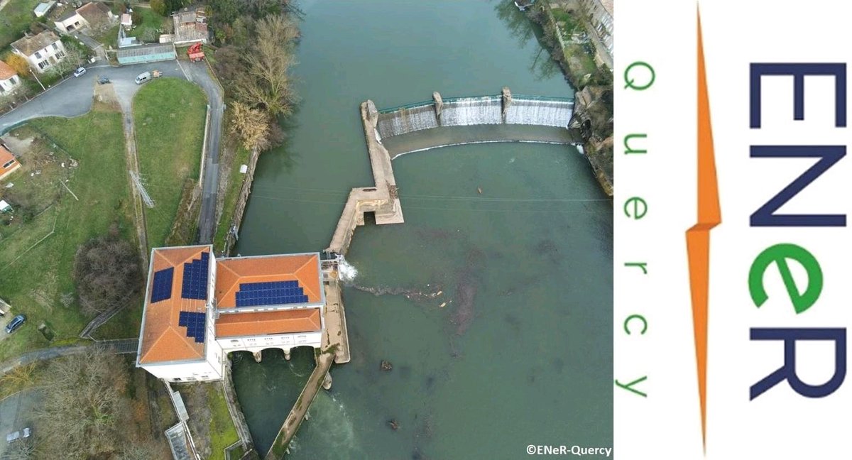 ENeR-Quercy équipe la première centrale Hydraulique du Sud-Ouest de panneaux solaire 👏  
#ener_quercy #solaire #photovoltaique <a href="/ener_quercy/">ENeR-Quercy</a>