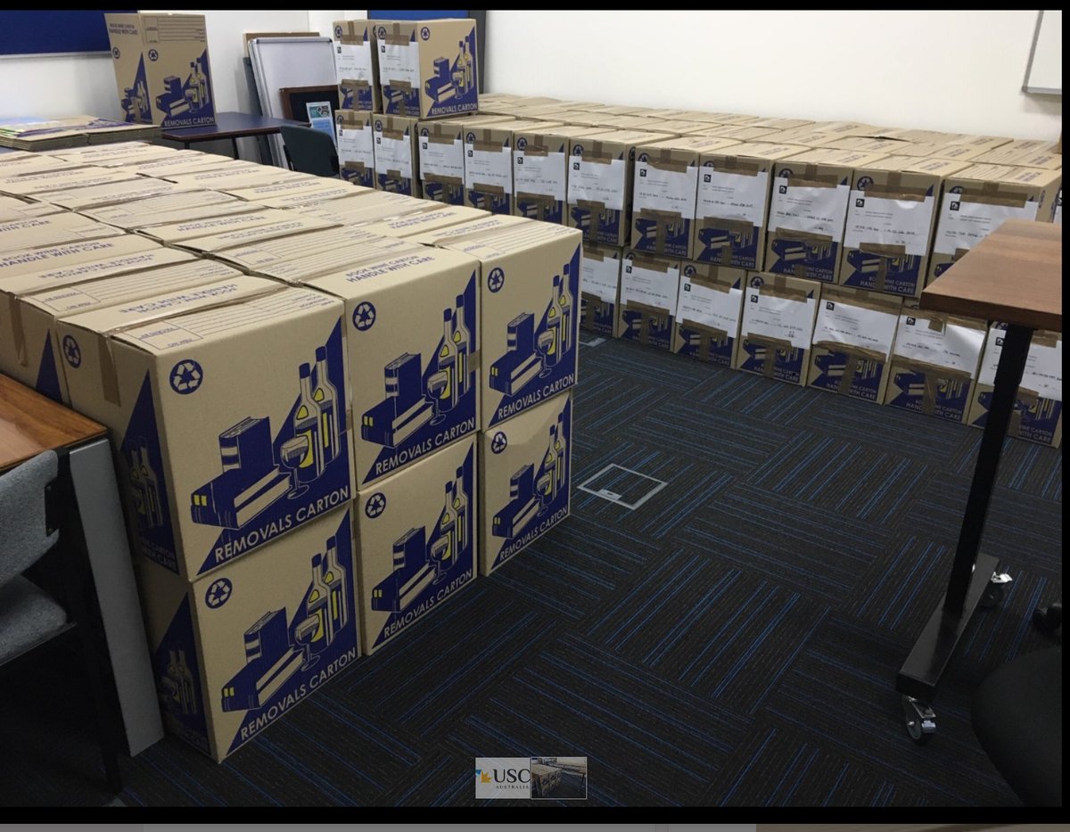 LibraryUSC's tweet image. “Here comes the sun” #USCMoretonBay - 3K new books ready for transportation and in celebration of #LibraryShelfieDay