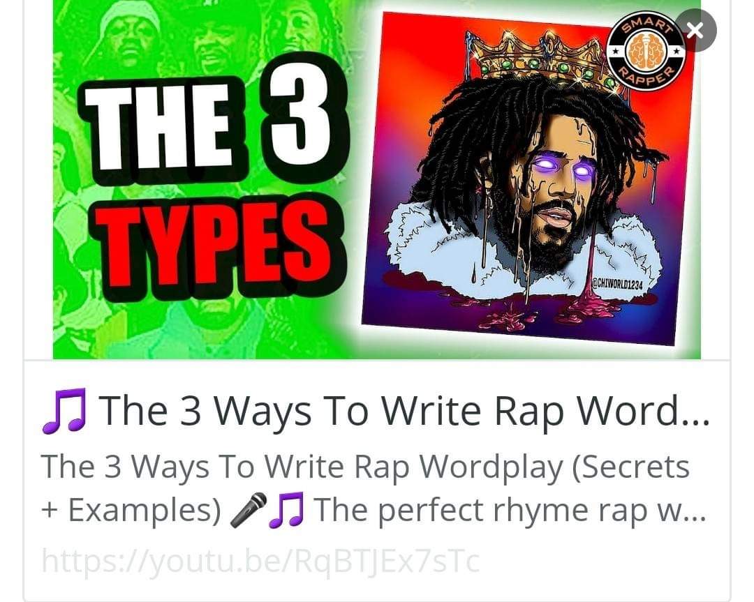 curli2007's tweet image. 🎶🎤🎥 #IndieTips | INDIE ARTISTS! Watch "🎵 The 3 Ways To Write Rap Wordplay (Secrets + Examples) 🎤🎵" by #SmartRapper on YouTube's #SonikaImagingTV. 👇👇👇
youtu.be/RqBTJEx7sTc
.
.
.
.
.
#raphowto #rapwordplay