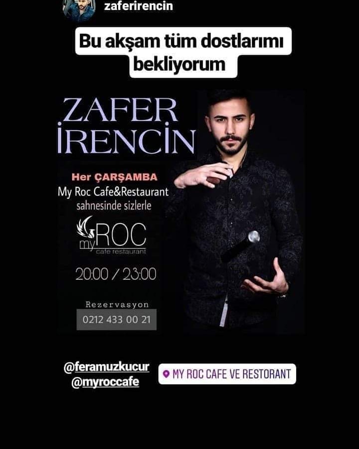 myroccafe's tweet photo. myROC Cafe de canlı müzik kadife sesli sanatçımız zafer İrencin müthiş sahne performansı ile sizleri bekliyor https://t.co/oXxes2LwxG