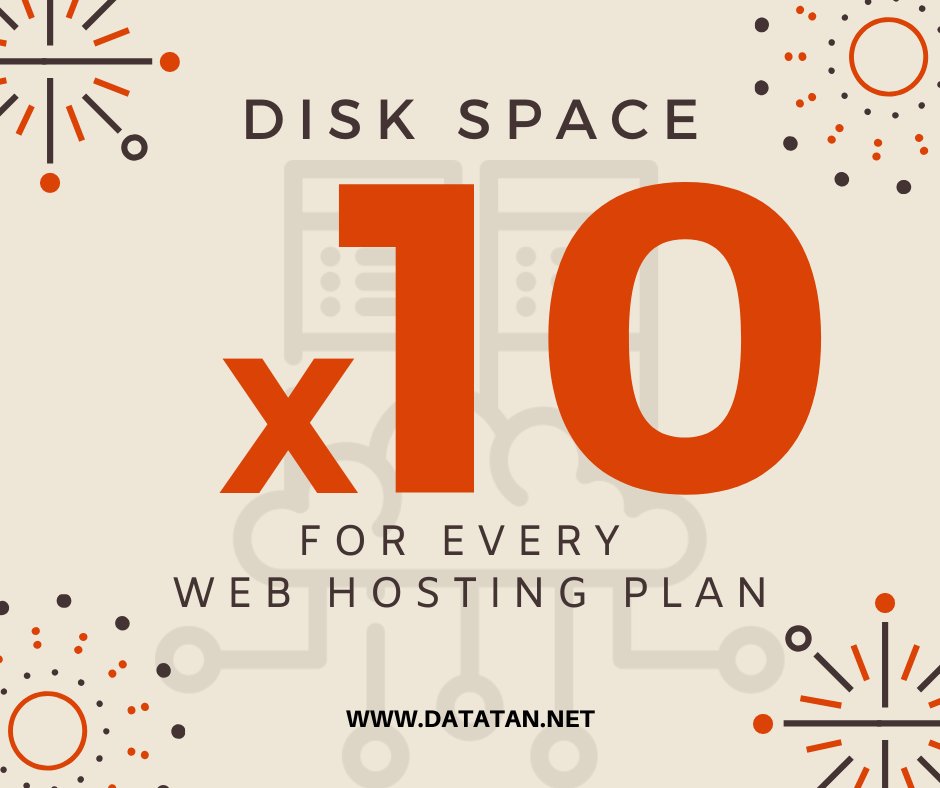 datatan's tweet photo. บริการเว็บโฮสติ้ง (Web Hosting) ปรับขนาดพื้นที่ใช้งาน (Disk Space) เพิ่มขึ้นเป็น 10 เท่า ดูรายละเอียดคุณสมบัติของเว็บโฮสติ้งหลังจากปรับเพิ่มพื้นที่ใช้งานแต่ละแพลนได้ที่ https://t.co/28DwCKKL0m

#dedicated #thailand #โฮสติ้ง #โดเมน #vps #hosting #domainname  #webdev #datatan https://t.co/GPvtsQHiNR