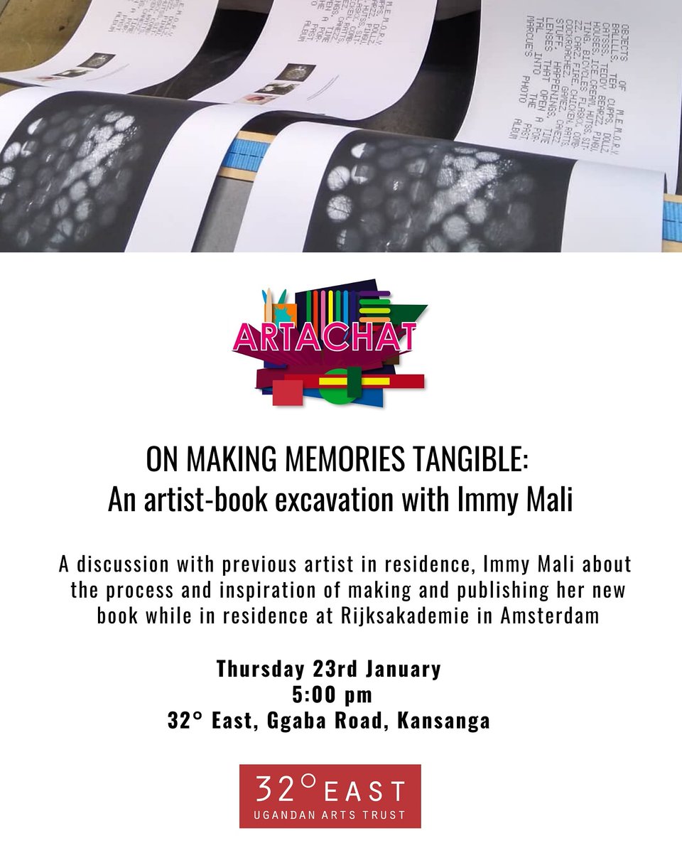 KlaDesignWeek's tweet photo. #Event32° East will have an Artachat this Thursday ‘On making memories tangible: An artist-book excavation with Immy Mali'. https://t.co/GNHa39c9qj