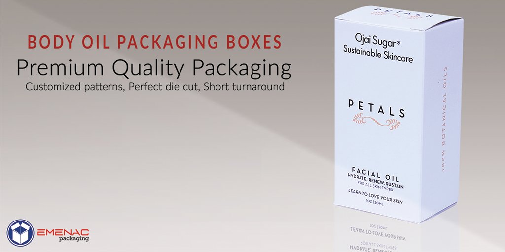 EmenacPackAus's tweet photo. Increase your products' visibility by packing them in premium quality custom printed #bodyoilboxes.
Get Quote here: https://t.co/k0pddqMvbJ
#BodyOilPackaging #CustomBoxes #CustomPackaging #PackagingBoxes #PackagingIdeas #EmenacPackagingAus https://t.co/MV7iUtNcKQ