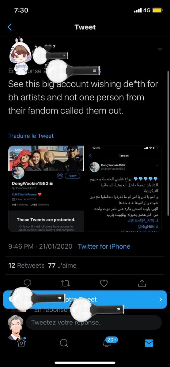 Rest well knowing that our fandom is calling out this toxic person. I verified with a third party, the tweet translates as said. I will not have such toxicity in my house. Please report and block @/onewvoice1582