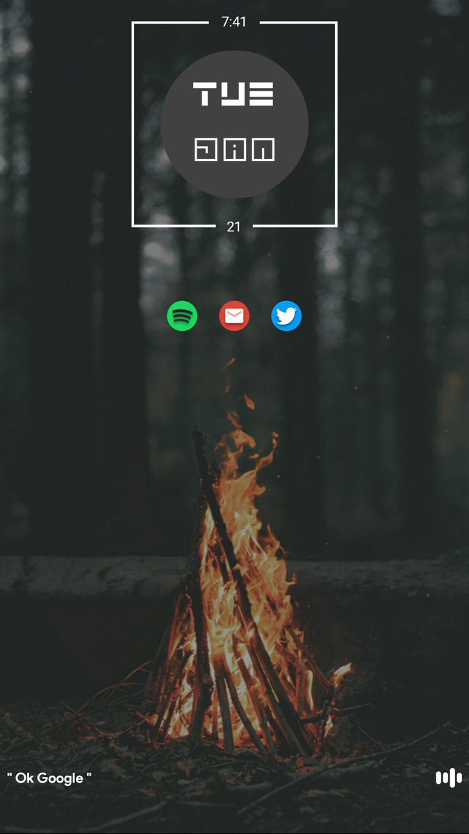 Seamoon757's tweet photo. My Setup # 71 - FIRE
Page 1 & 2 Widgets :
Date + Time from Raven Kwgt
Google + App drawer by me
Weather from 3DX widgets @GhanoDZpro
Music from Ornate Kwgt @prativastava
PieCons Icon Pack @DDT_IconPacks
Wall @Maria2Ps
#basep34 #basep33 @EzTech231 https://t.co/IcDBRaJrcT