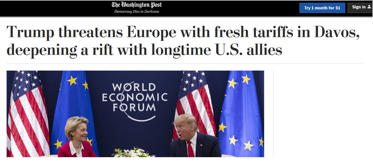 Sorry to say I told you so:

When E3 sold out remnants of #JCPOA to avoid Trump tariffs last week, I warned that it would only whet his appetite.

After selling their integrity and losing any moral/legal ground, ANOTHER tariff threat.

EU would do better to exert its sovereignty.