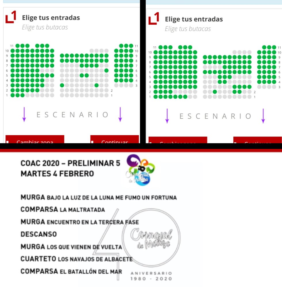 Como se nota que no hay cabeza de serie <a href="/CarnavalMLG/">Carnaval de Málaga</a> un error que para años venideros tenemos que arreglar. Bueno arreglar no. Simplemente cumplir las bases y las normas de cumplimiento.
