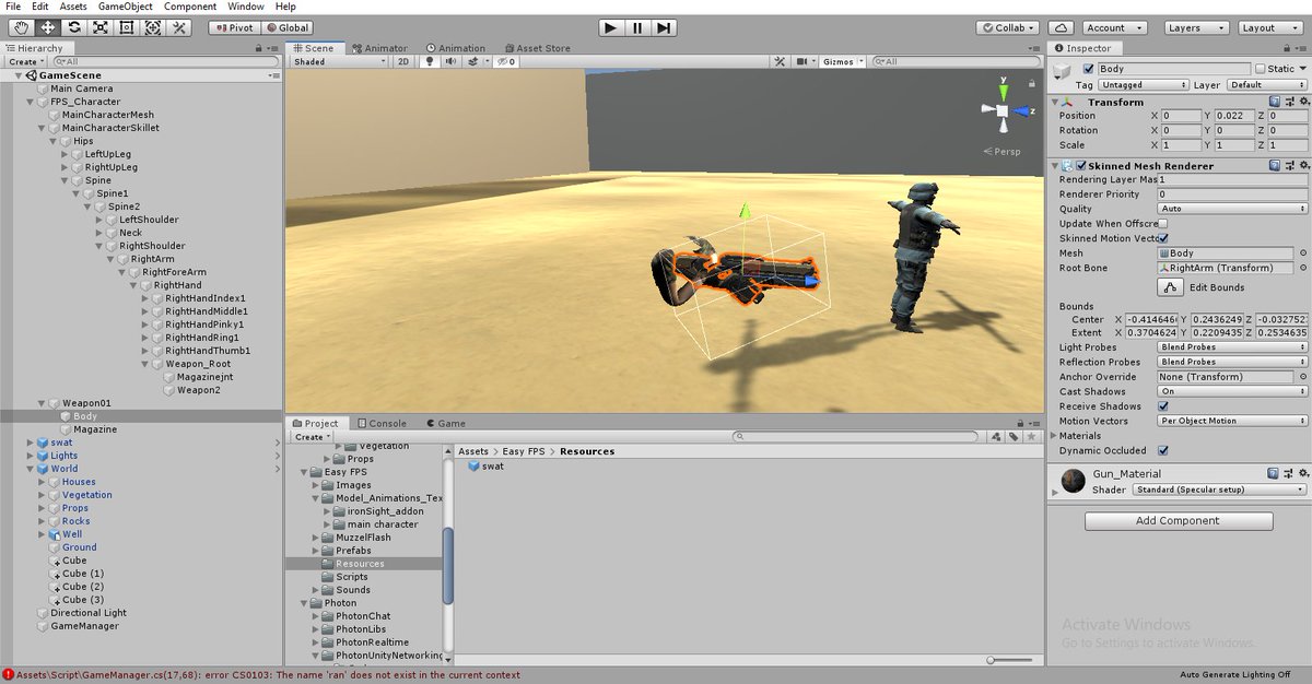 SaeedaSobhan's tweet photo. we are add #swat model in #NetWorkGame environment.
@CodeToInspire
#gameDev
#GameofGames
#unity3d
#UnityAssetStore https://t.co/oZdEHHxWSv