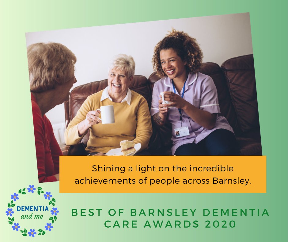 Barnsley Carers Service (@barnsleycarers) on Twitter photo Work or volunteer in care? Next week is the Best of Barnsley Dementia Care Awards 2020. We’ll be celebrating health and social care professionals and what we’re doing for Dementia care in Barnsley. Contact Barnsley.DementiaAwards@makingspace.co.uk to find out more. #DementiaAndMe Work or volunteer in care? Next week is the Best of Barnsley Dementia Care Awards 2020. We’ll be celebrating health and social care professionals and what we’re doing for Dementia care in Barnsley. Contact Barnsley.DementiaAwards@makingspace.co.uk to find out more. #DementiaAndMe