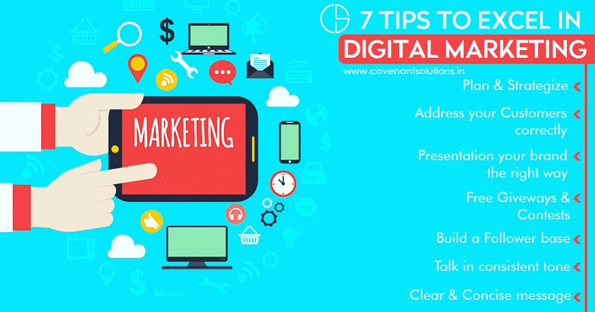 cov_sol's tweet photo. 7 Tips To Excel In Digital Marketing
#Digitalmarketing #socialmedia #socialmediamarketing #tips #marketing #onlinemarketing #seo #branding #networking #content #contentmarketing #digitalmarketingagency #Covenantsolutions #Pune https://t.co/lzhpw3IrtL