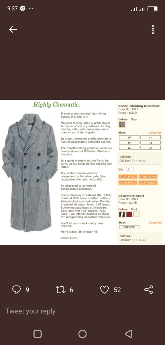 Saw it some days back. It's a copy to sell a coat, but notice that this incredible copywriter sells romantic scenes and not the coat, (technically.) He capitalizes on...