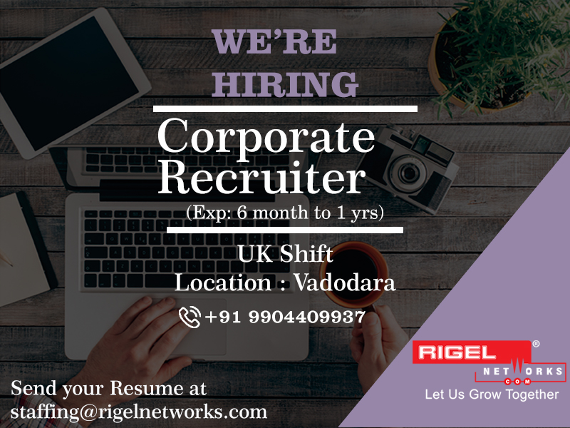RigelBPO's tweet photo. We are looking for a Corporate Recruiter to be responsible for the full spectrum of the hiring plan from identifying needs and shortlisting candidates to closing successful hires. Interested #candicates can email their resumes at staffing@rigelnetworks.com https://t.co/Q0vAYZYOS2