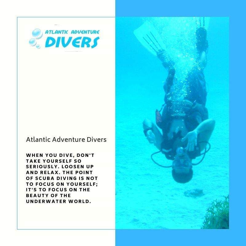AtlAdvDivers's tweet photo. When you dive, don't take yourself so seriously. Loosen up and relax. The point of SCUBA diving is not to focus on yourself; it's to focus on the beauty of the underwater world.
https://t.co/Dk7EJMkA7T
#atlanticadventuredivers #dive #underwaterworld #scubadiving https://t.co/uoz6cmXKu8