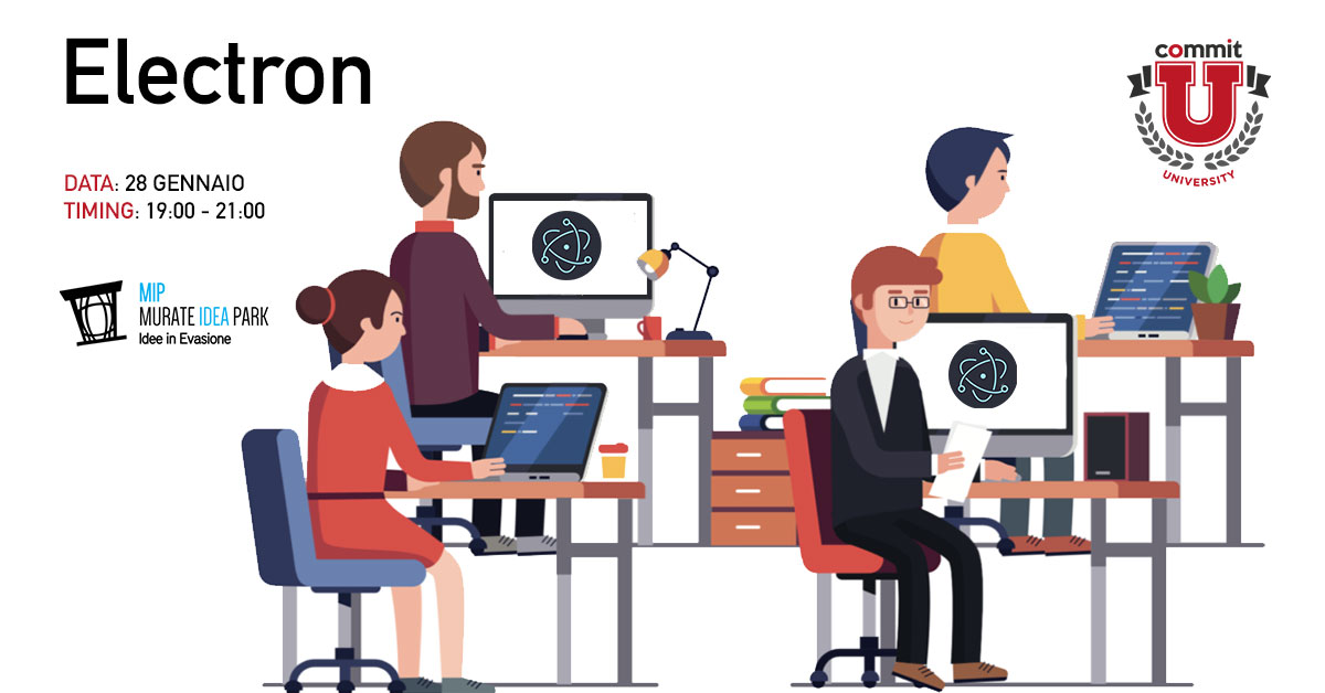 CommitSoftware's tweet image. A #CommitUniversity vedremo come creare delle app desktop con #Electron:
📢 Sessione divulgativa: introduzione #Electron e casi d'uso degni di nota
🏗 Sessione pratica: 1 ora di esercizi in cui vedremo come passare da un sito web ad un'app.
Iscriviti!⬇️
bit.ly/2tZyECP