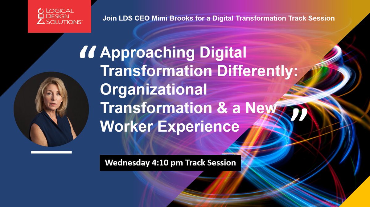 Are you at #OPEXWeek? You won't want to miss the 4:10 pm #DigitalTransformation track session with industry thought-leader &amp; business transformation expert <a href="/BrooksLDS/">Mimi Brooks</a>. She will be sharing the critical imperatives for organizations transforming in the current wave of the #4IR.