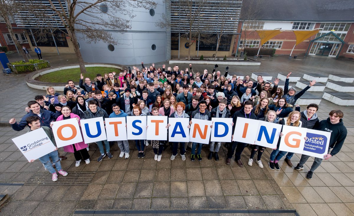 GodalmingColl's tweet photo. We are delighted to announce that we have been judged βOutstandingβ by @ofstednews following our inspection in December . It is a fantastic achievement for the College.
Read more https://t.co/4fiW5ZKTyW
#Outstandingprovider #Proud #GodalmingCollege #Ofsted https://t.co/WC21C1N29L