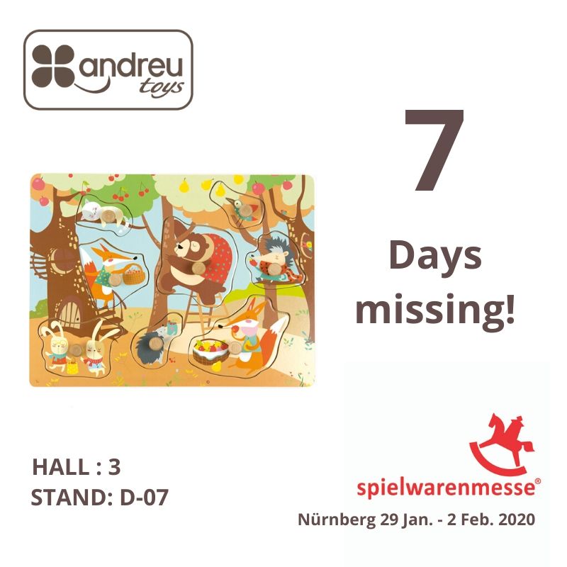ANDREUTOYS's tweet photo. ¡Nos vemos en una semana!

#spielwarenmesse2020  #nurembergtoysfair2020 #biotoys #andreutoys #woodentoys #juguetesdemadera #puzzles https://t.co/8l0pBNlQPE