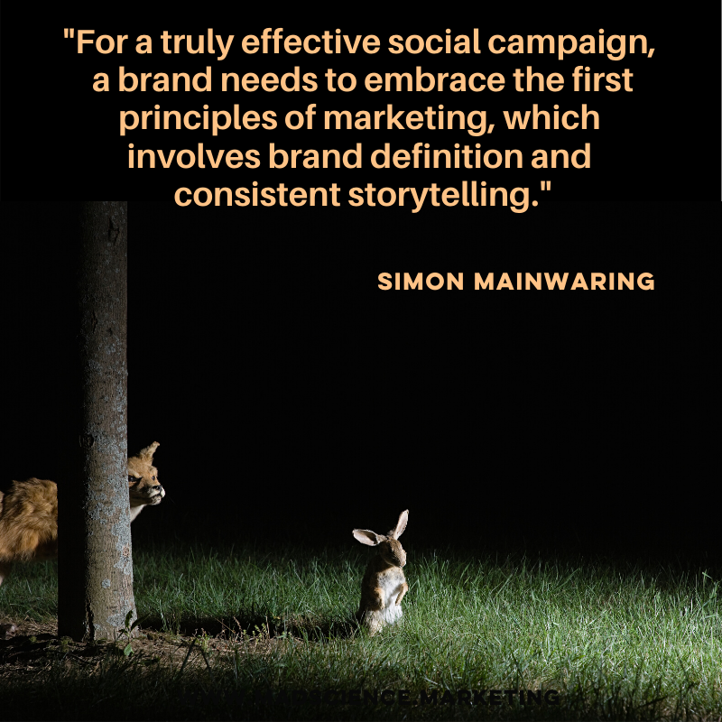 MadScienceInc's tweet photo. "For a truly effective social campaign, a brand needs to embrace the first principles of marketing, which involves brand definition and consistent storytelling." #simonmainwaring #social #branding #marketing #contentmarketing #DigitalMarketing #MadScienceMarketing https://t.co/Y81MXfwgtt