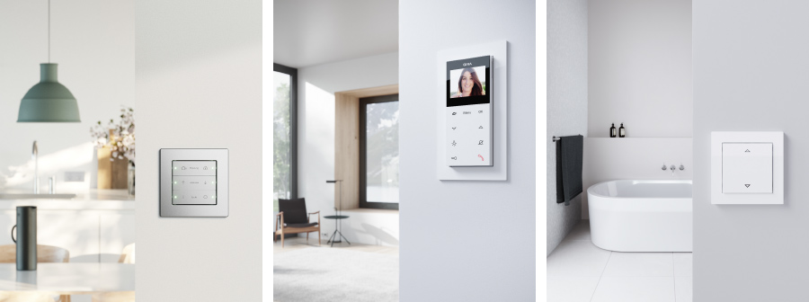 Gira's tweet image. Für das #Schalterprogramm Gira E2 sind über 300 #Funktionen aus dem Gira #System 55 verfügbar. link.gira.de/E2tw