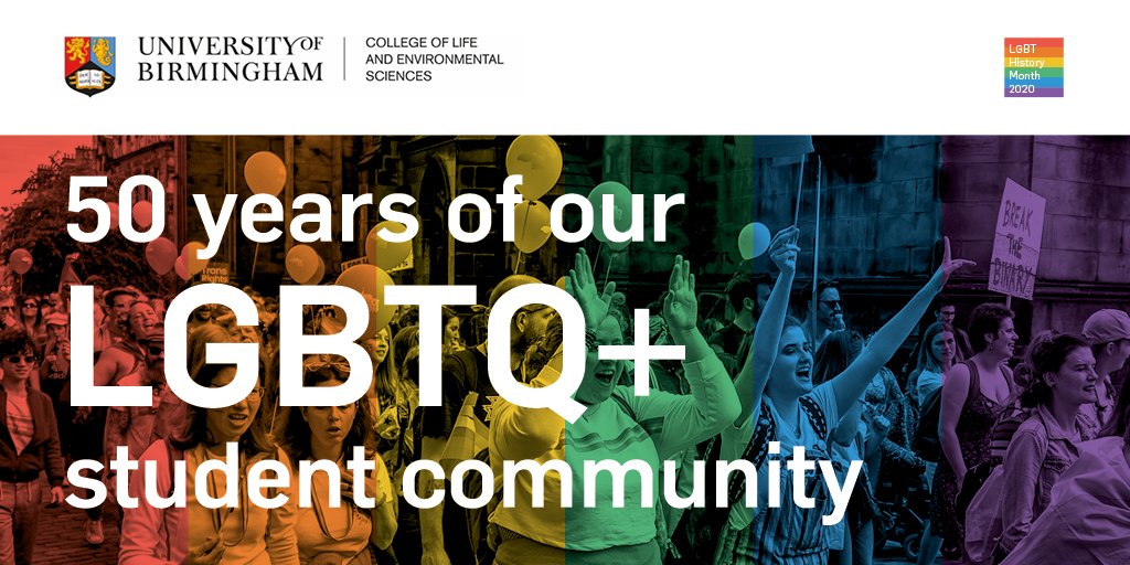 Join us for an evening LGBTQ+ student activism, role models and representation from 1970s to the present day on 6th February, 6pm.  intranet.birmingham.ac.uk LGBTQ50years  #LGBTQstudents #HelloBrum #UoB