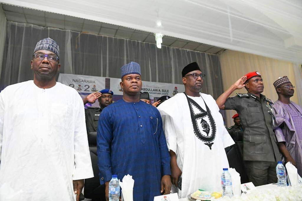 Galacticus_O's tweet photo. KOGI State Governor, His Excellency Yahaya Bello attends the North Central Nigeria Police Regional Security Summit in Lafia Nasarawa State on Wednesday 22 January, 020. The Governors of Nasarawa, Engr ABDULLAHI SULE (Host Governor), Niger, ABUBAKAR SANI Bello, Kwara, Abdulrahman https://t.co/nkzX8oY0FB