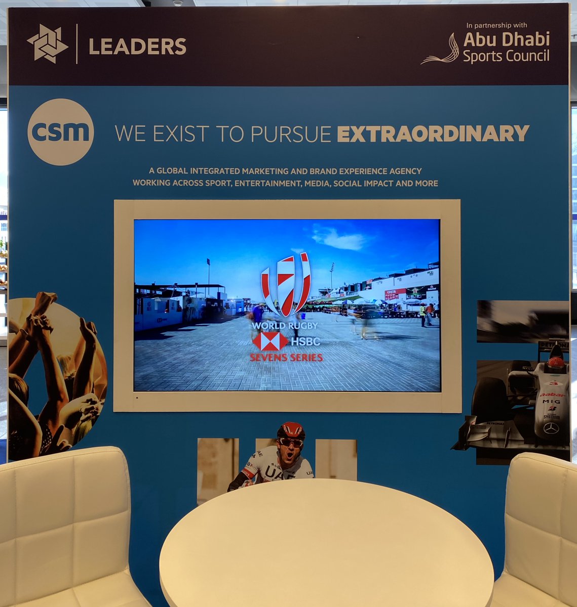 CSM_Worldwide's tweet photo. Team CSM #MiddleEast at The Leaders Conference in Abu Dhabi. Speakers talking about opportunities and challenges in the region. Topics like; the growth of Esports in the GCC and partnerships between @MSE and @EtihadAirways #LeadersAD #SportConference #TheSportBusinessSummit https://t.co/qiWjlHnybk