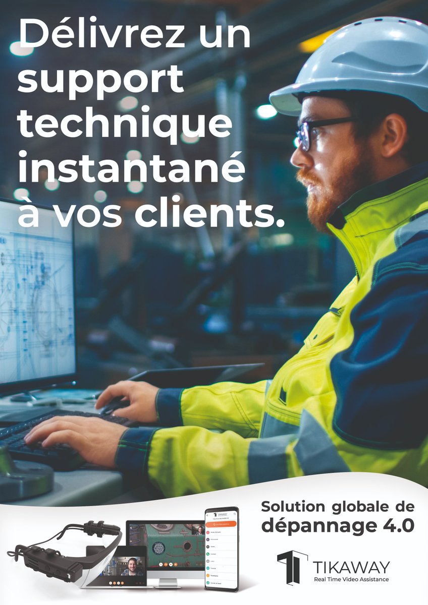 En 2020, augmentez la satisfaction de vos clients en optimisant votre support technique ! 🤝

<a href="/TikawayApp/">TIKAWAY #RealTimeVideoAssistance 👓👷‍</a> est la solution tout-en-un dédiée à la #maintenance et au #SAV 4.0 👷‍♂️👷‍♀️

➡️ Demandez une démo pour en savoir plus tikaway.com
#teleportationisreal #industry40