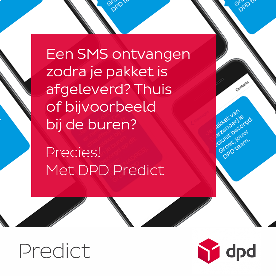 Met DPD Predict kun je al heel precies (tot een tijdsframe van 1 uur) zien wanneer we jouw pakket verwachten te bezorgen, onlangs hebben we hier een nieuwe toepassing aan toegevoegd. Je kunt nu ook voor kiezen om een SMS te ontvangen als je pakket is afgeleverd. #dpd #pakketten