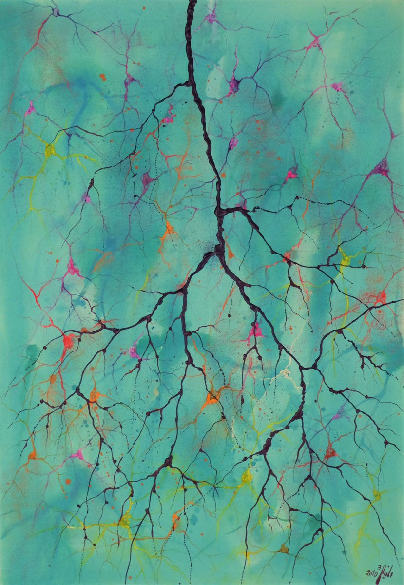 The winner of the #GGNBTimes photo contest is Danial Arabali, a PhD student in systems neuroscience. This beautiful painting is inspired by the complex connectivity of brain networks. Danial received a Nikon Coolpix W100, kindly donated by <a href="/NikonInst/">Nikon Microscope Solutions</a>. Congrats Danial!
