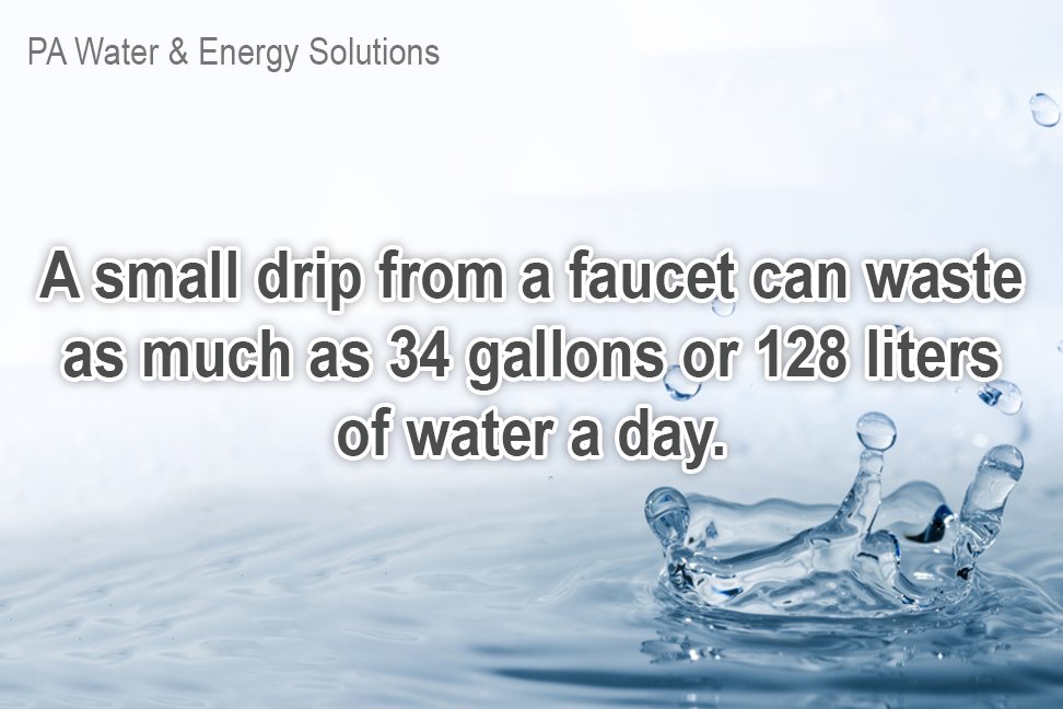 pa_water's tweet photo. Did You Know?

A small drip from a faucet can waste as much as 34 gallons or 128 liters of water a day.
#waterfact https://t.co/wQallDBcCv