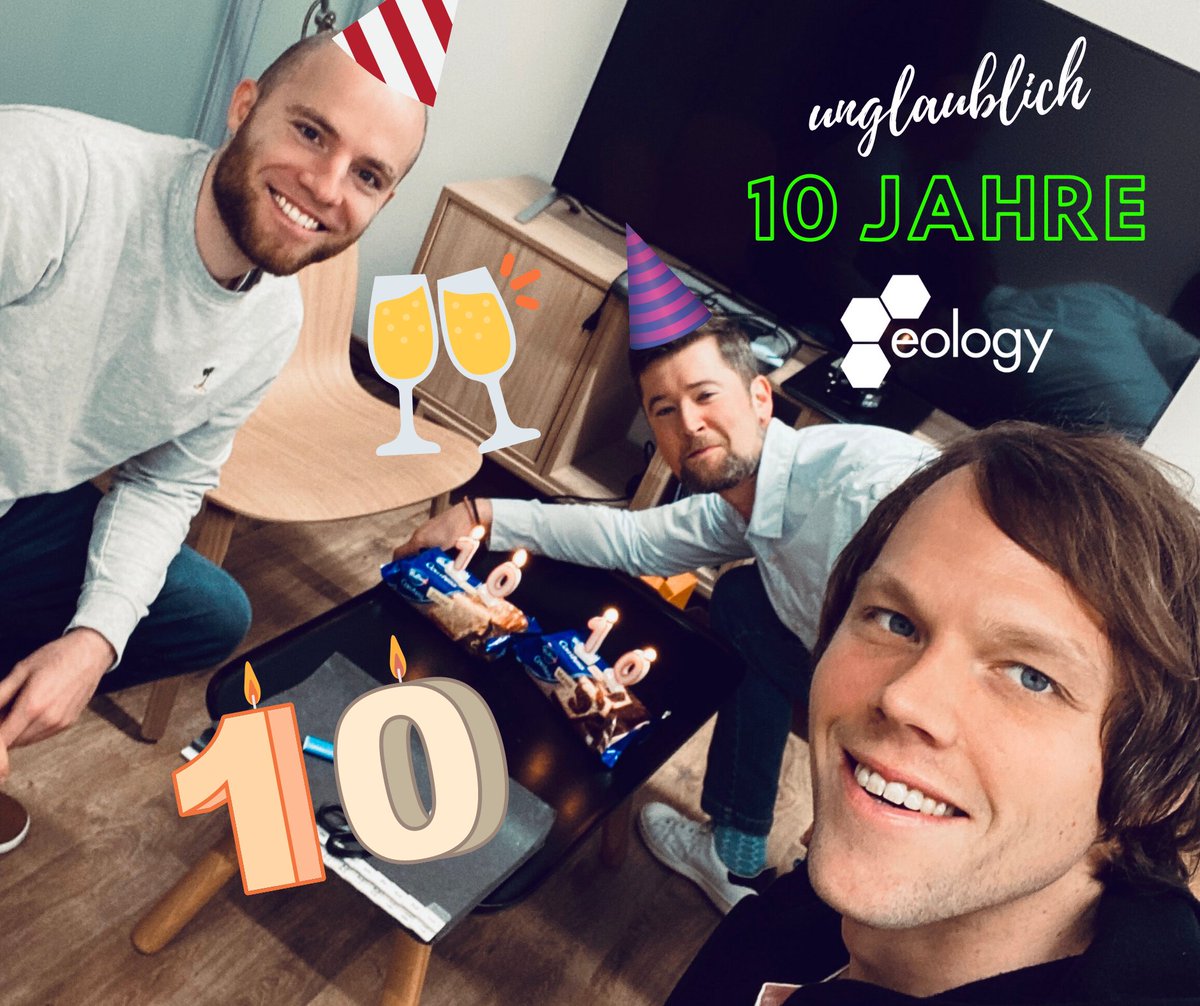 axelscheuering's tweet photo. Heute vor 10 Jahren haben wir eology gegründet. Ich bin unendlich dankbar für jeden, der sich uns seitdem angeschlossen &amp; mein Leben in vielerlei Hinsicht so sehr bereichert hat! 70 coole nette Kollegen und mega loyale tolle Kunden: DANKE #eology !!! https://t.co/FVRSmGGuMq