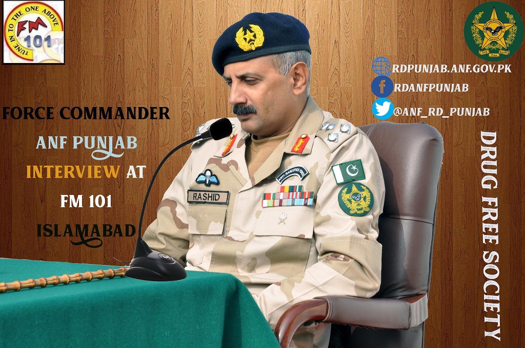 anf_rd's tweet photo. Force Commander Brig Muhammad Rashid Minhas ANF Punjab Interview at FM-101 Islamabad
https://t.co/JzjSIXaxhe https://t.co/n9HLfaRNRS