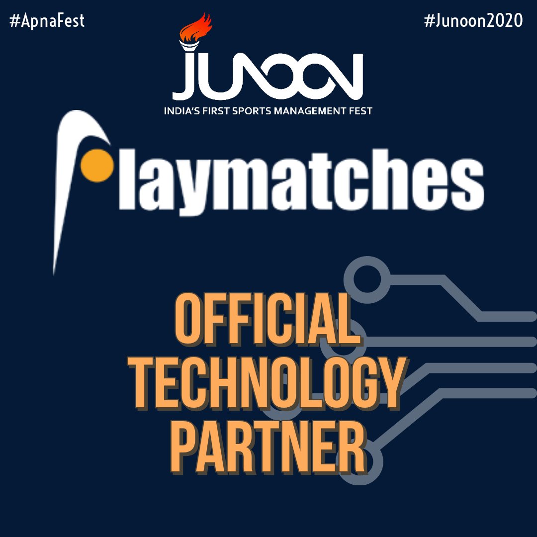 junoonsportfest's tweet photo. We are proud to announce Playmatches as our Official Technology Partner for Junoon 2020 🈸

Welcome to the Junoon Family ✨

#Junoon2020 #ApnaFest @info_iism https://t.co/C3pEq8rN88